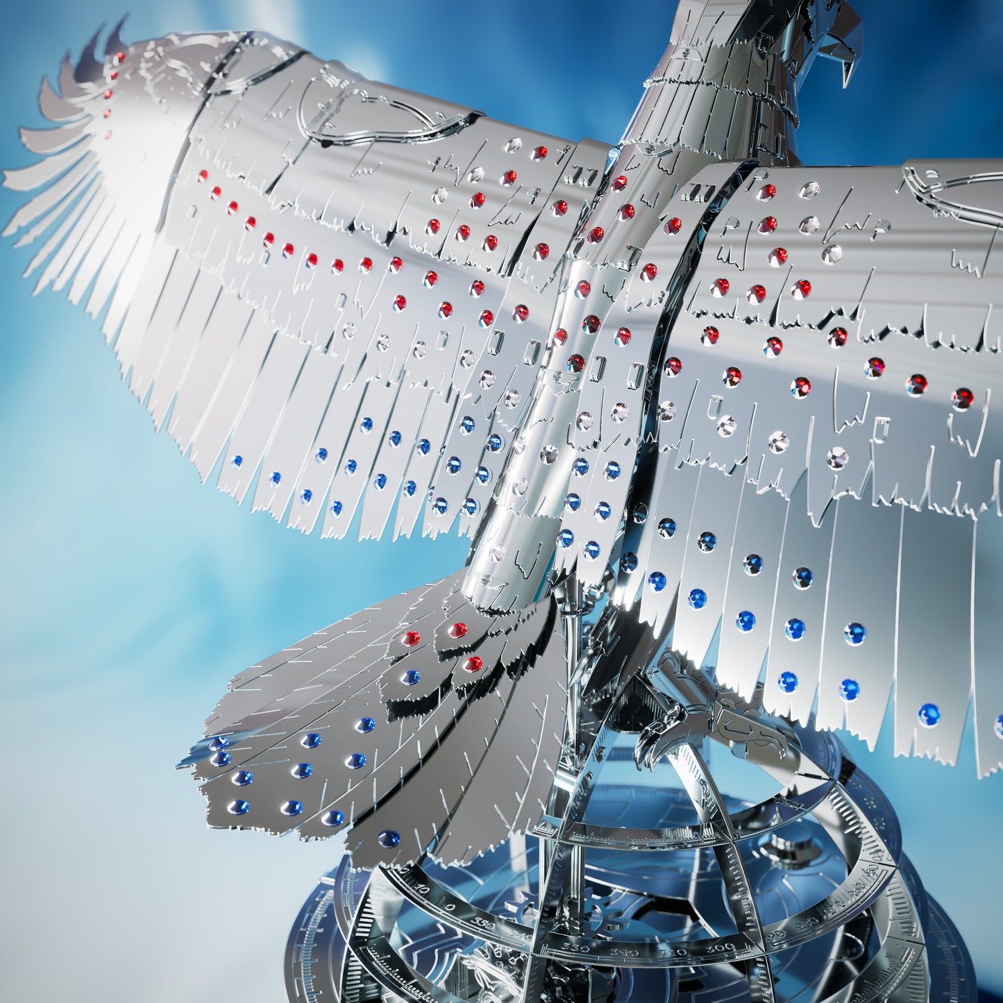 THE GREAT EAGLE SILVER ARMOR Hand-Embellished with Swarovski® crystals